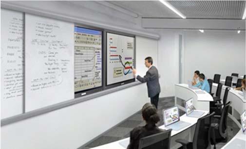 El nuevo sistema de proyección de las aulas de María de Molina 31 consiste en dos pantallas táctiles que harán las veces de ordenador y proyector.