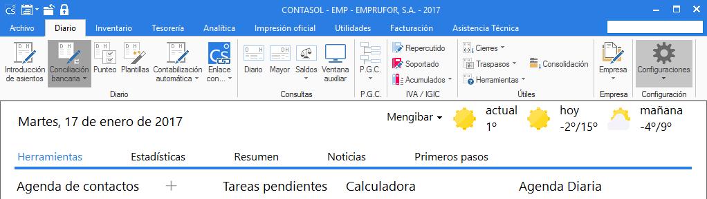 Importar archivos desde Excel o Calc CONTASOL permite importar las operaciones desde archivos Excel y Calc.