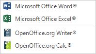 OFIMÁTICA Los iconos disponibles en el menú desplegable de la opción Ofimática permiten acceder a los programas de Microsoft Office Word,