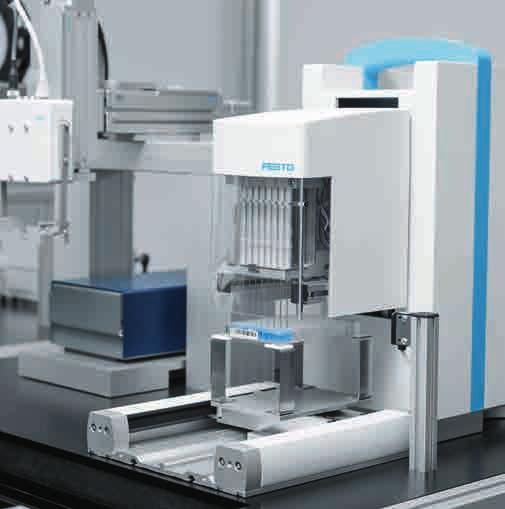 Manipulación de líquidos con tecnología de Festo integrada Aumente sus ventajas en la automatización de laboratorios con nuestras unidades