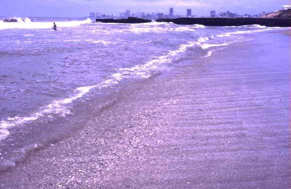 Playa Trasera Sólo es alcanzada por el mar