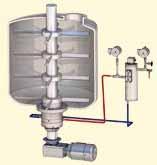 AGITACIÓN alto de tanque: AGITACIÓN fondo de tanque: Eje vertical para reactores, secadores o molinos Eje vertical para secadores o mezcladores Cierre mecánico simple en cartucho