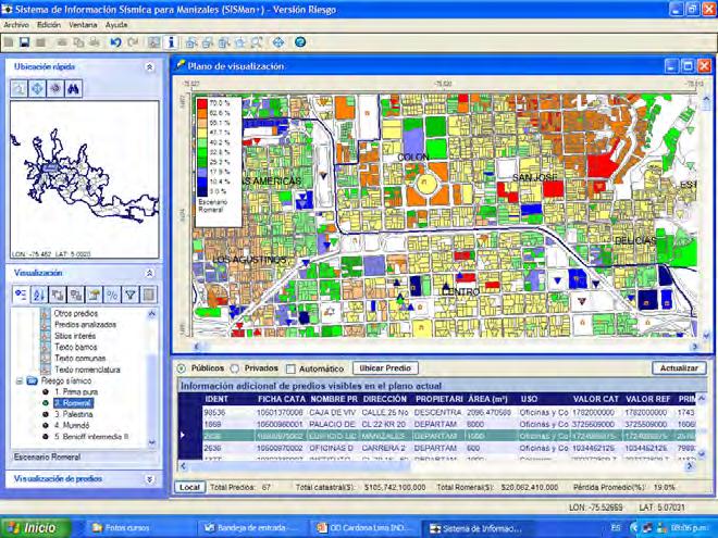 Este sistema facilita la visualización de los resultados de los análisis de riesgo de los inmuebles públicos de la ciudad y de los