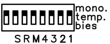 4 CONFIGURACIÓN, posición de los conmutadores switch. El equipo M5-P dispone de unos microcommutadores que permiten configurar el equipo.