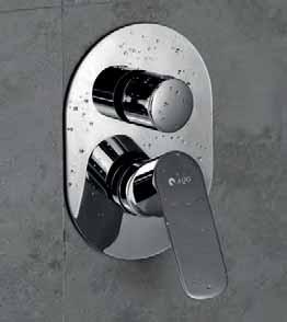 rociador de pared Flow R2 y conjunto Nix-E con barra de ducha 3 ways concealed shower mixer set with wall shower head Flow R2 and shower bar kit Nix-E Con monomando: With single lever mixer: Salt