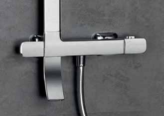 Thermostatic for bath system with flow-rate regulator and shower head / hand shower and
