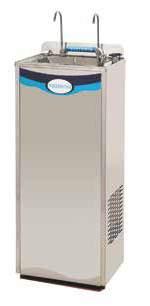 FUENTES REFRIGERADORAS INOX Fuente refrigeradora de agua en acero inoxidable para colectividades. Suministro de agua a temperatura FRÍA y AMBIENTE.