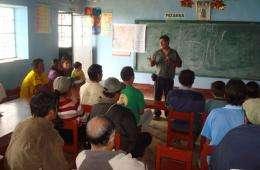 En Santa Fe, Perú La organización Caritas, Jaén del Perú, se llevaron a cabo varios talleres de Consenso en la Micro cuenca Quanda, con