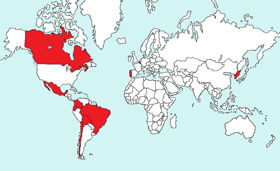 Países con los que Perú tiene CDI CDI con 8 países.
