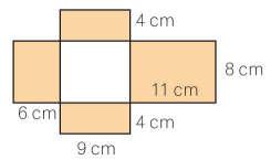 48. Calcula l àrea de la zona acolorida: 49. Calcula l àrea d un rombe que té aquestes diagonals: a) 4 cm i 12 cm b) 3 cm i 9 cm 50. Troba l àrea dels triangles següents: 51.