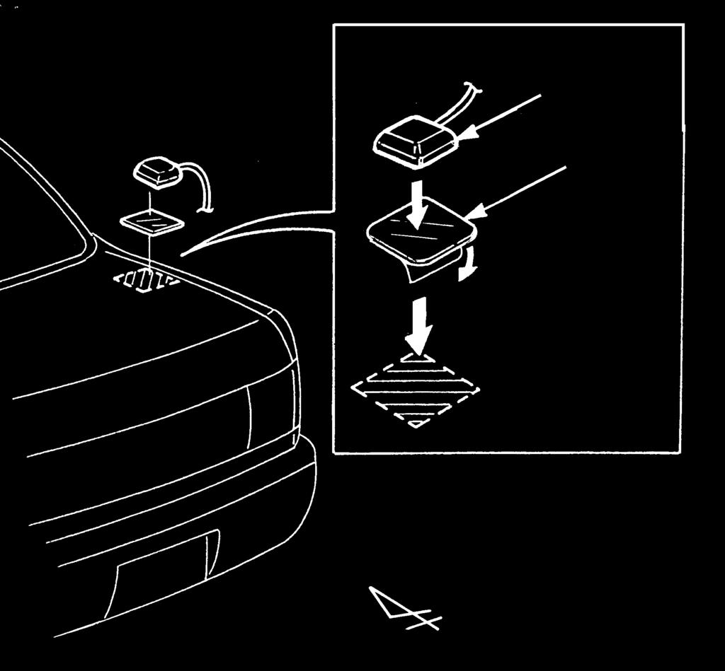 - Instalación afuera del vehículo (ejemplo) - 3 4 5 6 7 Elija un lugar de instalación donde se pueda fijar bien la antena GPS.
