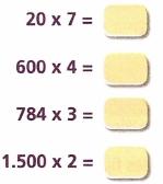 Si tuvieras que elegir cuatro de estos cálculos para hacer mentalmente y cuatro para hacer con calculadora, cuáles serían?