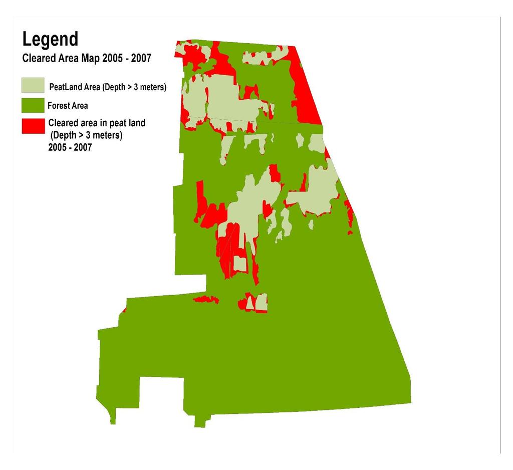Mapas, Datos e información de Soporte(2): 4) Mapas indicando las áreas de despeje desde Noviembre de 2005, donde