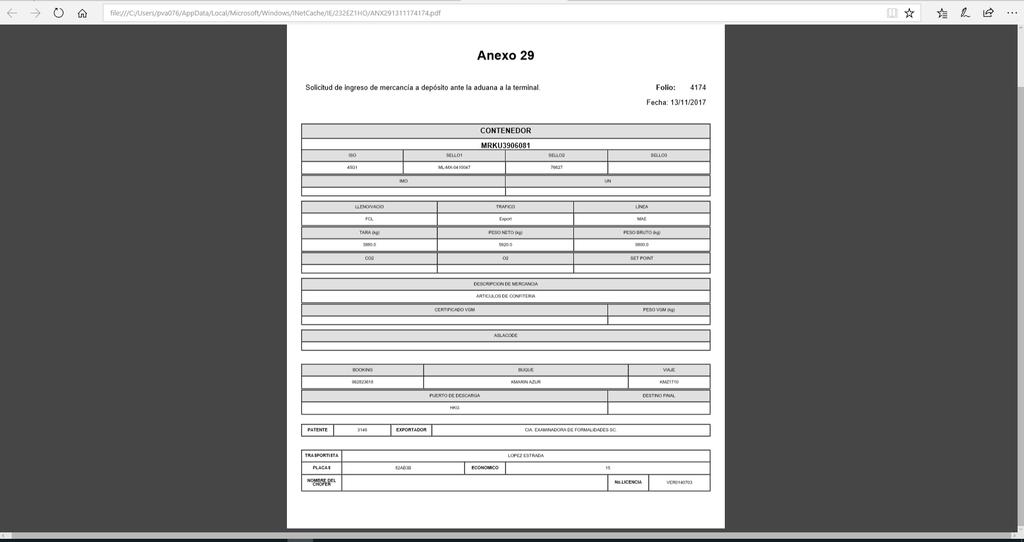 12.1 Ingresa al módulo de Documentos Anexo 29-Generar anexo.