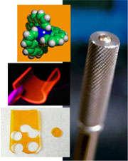 Sensor químico luminiscente sobre fibra óptica, fabricado por la Universidad Complutense de Madrid, para la medida del oxigeno disuelto.