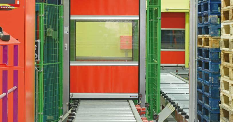 V 3009 Puerta interior para la técnica de transporte Sistemas Conveyor Diseñada para el servicio permanente El modelo V 3009 se emplea en la zona entre los tramos de producción y los almacenes en la