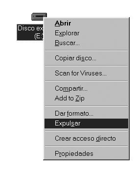 Uso de OLYMPUS Master Windows Me/2000/XP 1 Haga clic en el icono Desconectar o expulsar hardware de la barra de tareas. 2 Haga clic en el mensaje que se muestra.
