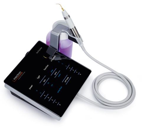 Sistema de limpieza por ultrasonidos Multipiezo Touch Sistema de limpieza por ultrasonidos con pantalla táctil, Pieza de mano con luz de led orientable y modo soft, indicado para pacientes sensibles