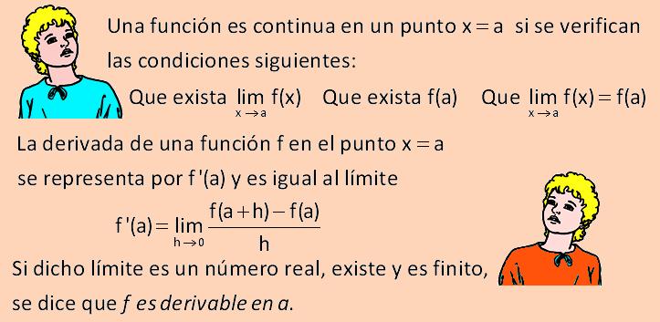 9 si B) Para que f() sea continua en 6 si debe verificarse: lim f() lim f() f() 9 ( ) ( ) lim f() lim lim ( ) lim ( ) 6 f() f() es continua, y.