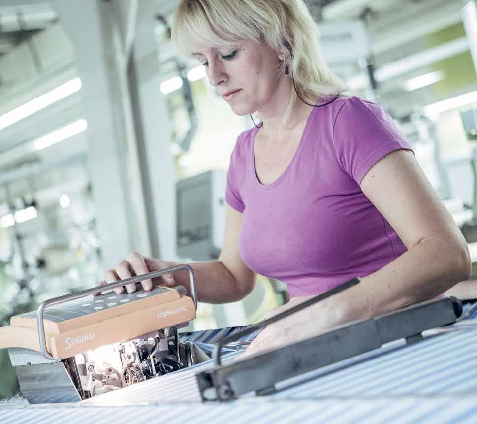 TEXTILE Tecnología textil centrada en la productividad Nuestros productos y servicios abarcan desde la preparación de los tejidos, las soluciones de calada para tejeduria con marcos y Jacquard, hasta