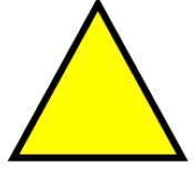 Fondo azul, el símbolo de seguridad o el texto serán blancos y colocados en el centro de la señal. La franja blanca periférica es opcional.
