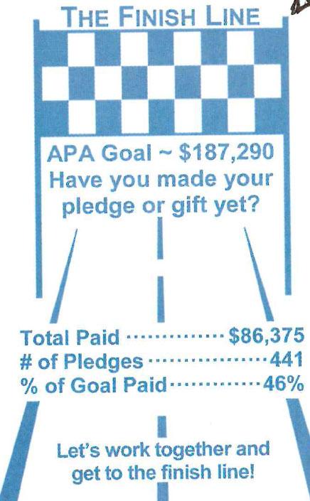 Page 5 www.stritaparish.org December 3, 2017 APA GOAL~ $53,375.00 HAVE YOU MADE YOUR PLEDGE OR GIFT YET? Help care for elders.