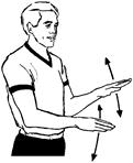 Rotar los puños Batir antebrazos Media rotación, hacia delante Brazo extendido, mostrando 3 dedos 19 CINCO SEGUNDOS