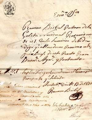 Este otro se trata de un permiso con fecha 13 de diciembre de 1830 para la goleta nacional Rosario en viaje de Montevideo a Buenos Aires; fue emitido en
