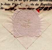 aplicó sello húmedo Consular  Carta de sanidad para el bergantín Sardo