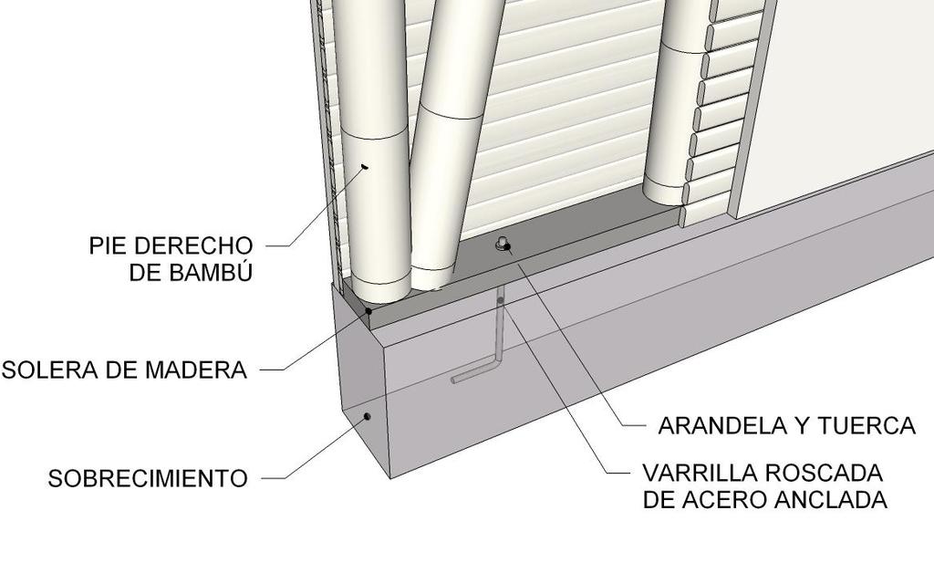 La madera debe separase del concreto o de la mampostería con una barrera impermeable.