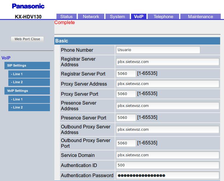 En el apartado Advaced, si está disponible, configuramos el parámetro SIP Packet QoS (DSCP) a 24.