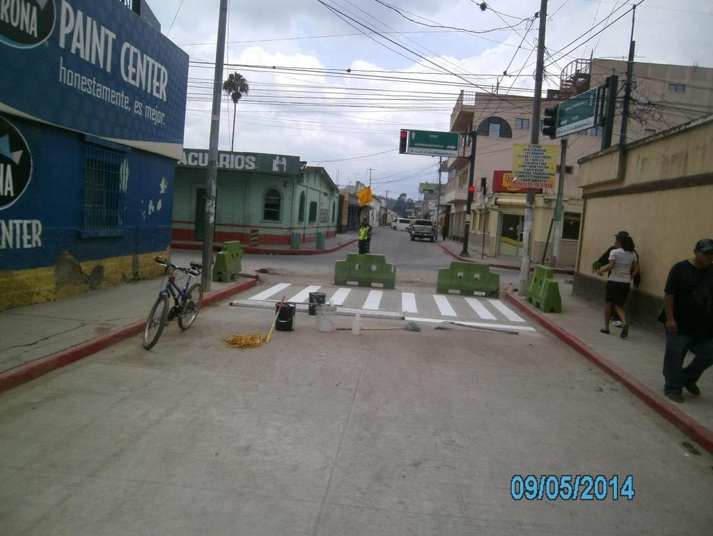 peatonal de la Av Chipilapa B zona 2 salida de la Terminal de buses previa a