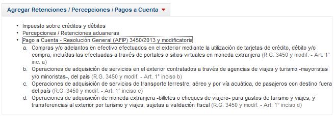 7.3.- PAGO A CUENTA RESOLUCIÓN GENERAL (AFIP) 3450 / 2013 y mod.