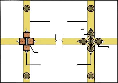 7 Unión de muros en planos perpendiculares en forma de T VARILLAS ROSCADAS CON TUERCA PIÉ DERECHOS EN