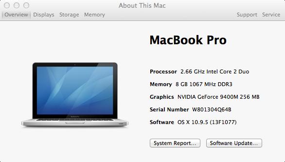 3.2. Mac Informe del sistema Para obtener el informe del sistema de un ordenador Macintosh, haga clic en la manzana en la esquina superior izquierda de la pantalla y seleccione Acerca de este Mac