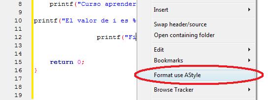 Accede al menú Settings - Editor... Source Formatter. Aquí aparecen distintas opciones para el formato de código (posición de las llaves de apertura y cierre, tabulaciones, etc.) que se desee emplear.