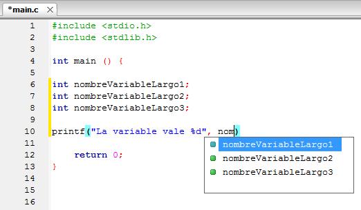 Antes del formateado automático Después del formateado automático (tipo Java) #include <stdio.h> #include <stdlib.h> // Ejemplo aprenderaprogramar.