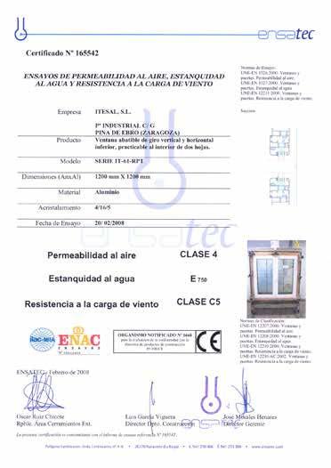 NORMATIVA Cálculo realizado según norma: UNE-EN ISO 10077-2/2012 Comportamiento térmico de ventanas, puertas y persianas. Cálculo de la transmitancia térmica. Parte 2: Método numérico para los marcos.