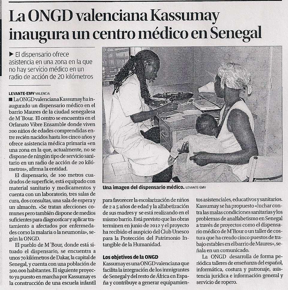 CAMPAÑA DE SENSIBILIZACIÓN DEL DISPENSARIO MÉDICO Kassumay ha puesto en marcha una campaña de sensibilización debido a la inauguración del dispensario medico y los resultados han sido muy positivos.