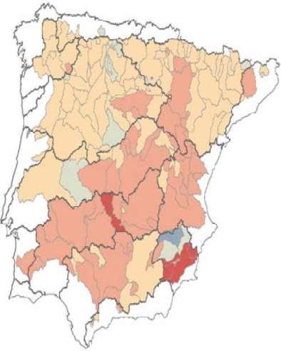 5. CAMBIO EN LA DISPONIBILIDAD DEL AGUA Tendencia hidrológica en la Península Ibérica durante 1945-2005 5 REDUCCIÓN ANUAL PROMEDIO DE LOS CAUDALES DEL