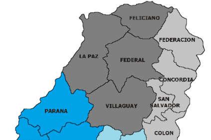 Zona Este: comprende los departamentos de Federación, Concordia, San Salvador y Colón.