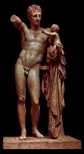 Hermes amb Dionís infant Autor: Praxíteles (309-330 ac) Cronologia: 343 ac