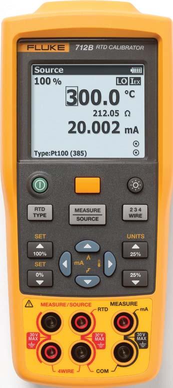 Calibradores de temperatura Fluke 712B y 714B Precisión y sencillez Datos Técnicos Los modelos 712B y 714B son herramientas