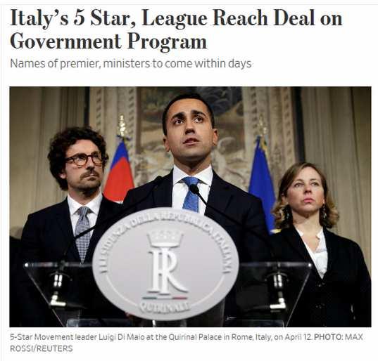 Riesgo Italia Coalición 5 Estrellas + Liga Norte Algunas de las medidas que podrían implementar (renta