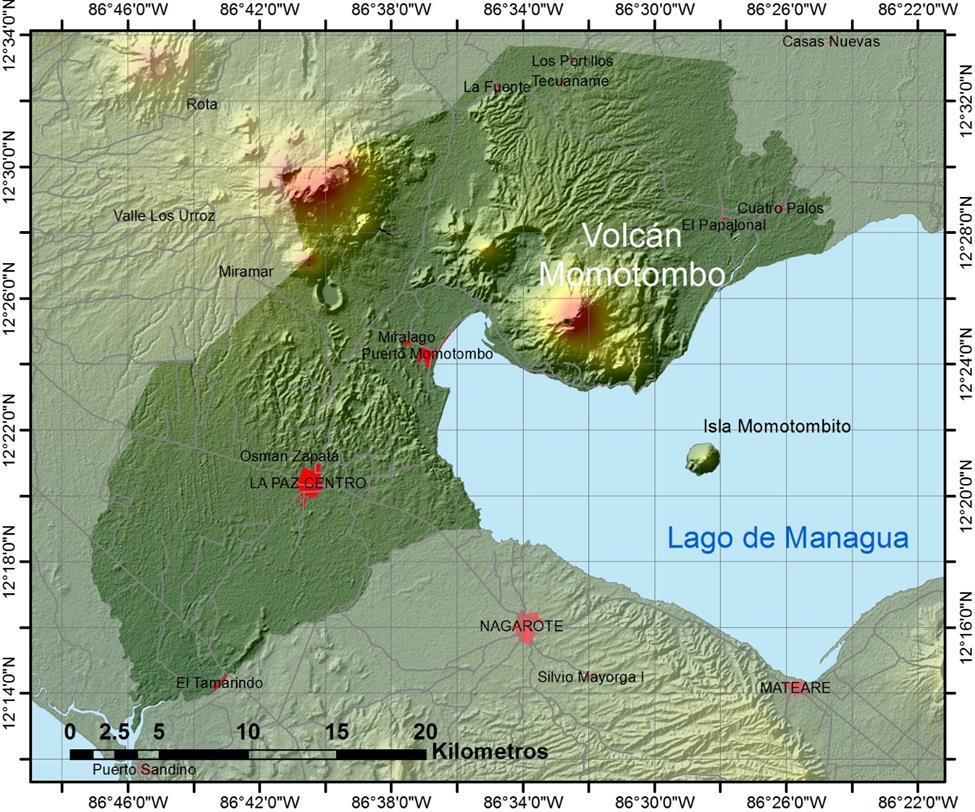 13. Riesgos del volcán Momotombo (Cruz Roja-DIPECHO) Duración: 2016-2017, Financiamiento: Aprox.