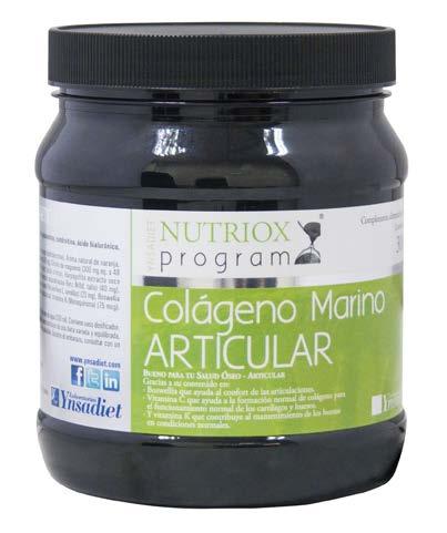 NUTRIOX - SALUD Y BELLEZA COLÁGENO MARINO WOMAN COLÁGENO MARINO ARTICULAR REF: 3610WCM REF: 3610ACM : Colágeno marino hidrolizado (10 g), Agente de carga (maltodextrina), Aroma natural de limón,