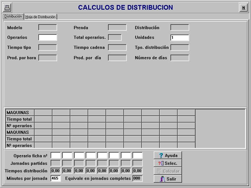 DISTRIBUCION En la opción de distribución se pueden observar dos pantallas : Pantalla de distribución: Desde esta pantalla se selecciona la distribución exportada desde la pantalla de procesos, y se