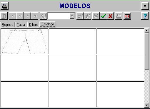 Este programa tiene la posibilidad de escanear un dibujo del modelo, e introducirlo en un catálogo que aparecerá en pantalla, para la perfecta identificación del modelo.