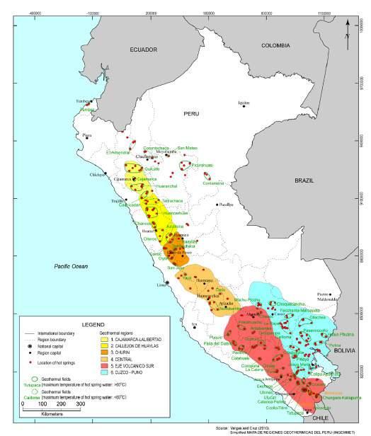 9. DESARROLLO GEOTERMICO EN EL PERU Potencial Geotérmico del Perú según