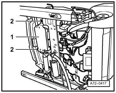 Page 36 of 53 Audi A6 Lugares de montaje Núm. 804 / 2 Unidad de control de regulación del asiento con memoria/regulación memoria/regulación de la columna de dirección -J136-/ Unidad de control p.